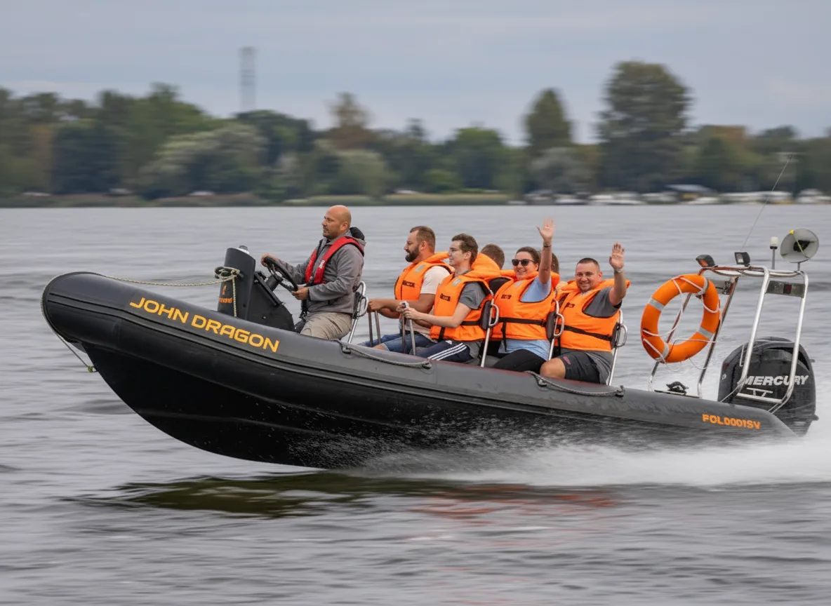 Rodzina na rejsie po Jeziorze Zegrzyńskim